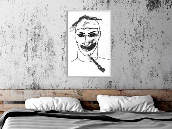 Inramad Poster / Tavla - Scary Clown