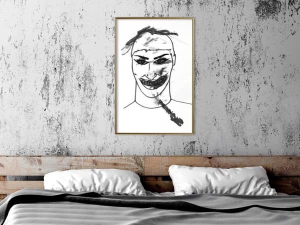 Inramad Poster / Tavla - Scary Clown
