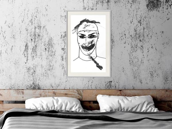 Inramad Poster / Tavla - Scary Clown