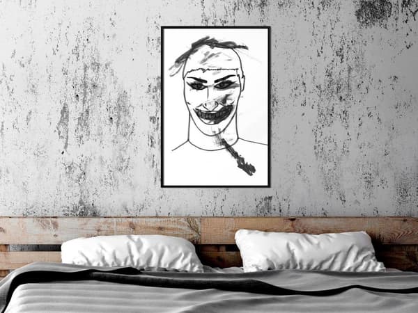 Inramad Poster / Tavla - Scary Clown