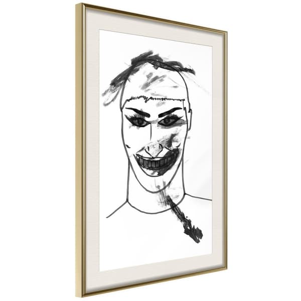 Inramad Poster / Tavla - Scary Clown