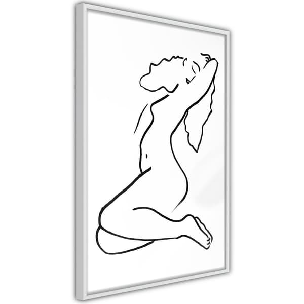 Inramad Poster / Tavla - Coquettish Pose Vit ram 30x45