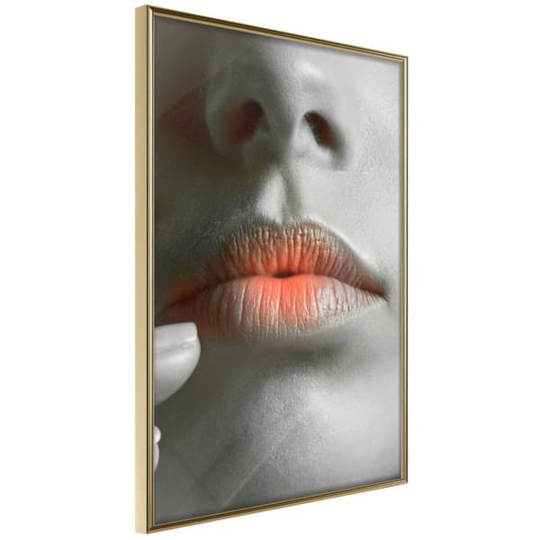 Inramad Poster / Tavla - Ombre Lips