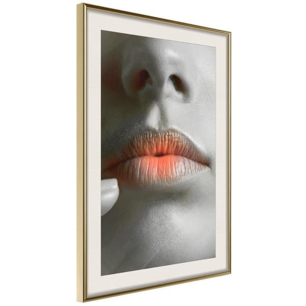Inramad Poster / Tavla - Ombre Lips