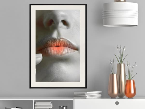 Inramad Poster / Tavla - Ombre Lips