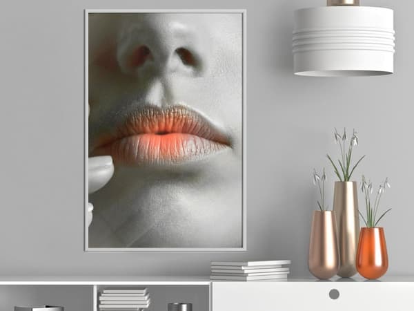 Inramad Poster / Tavla - Ombre Lips