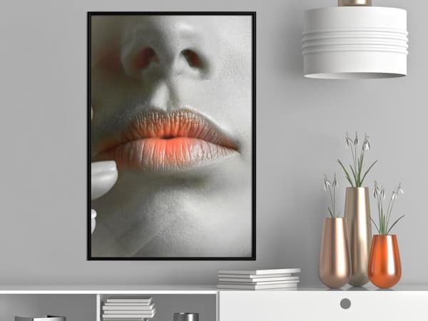 Inramad Poster / Tavla - Ombre Lips