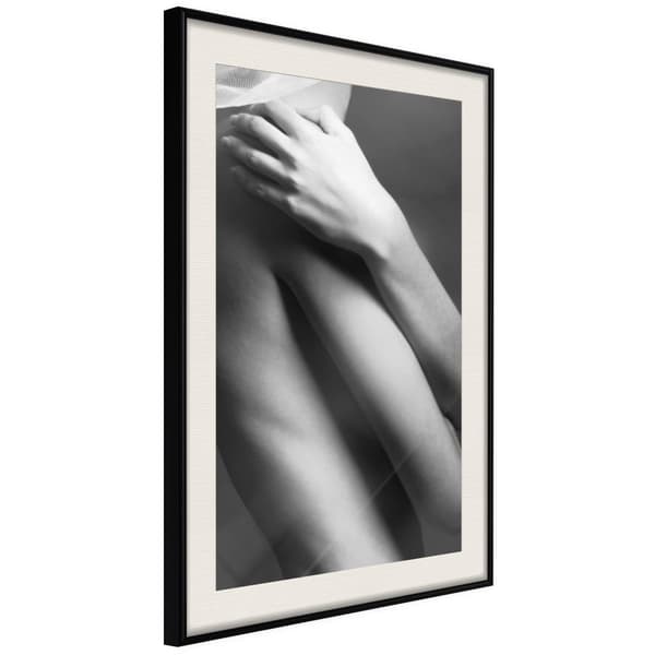 Inramad Poster / Tavla - Touch Svart ram med passepartout 20x30