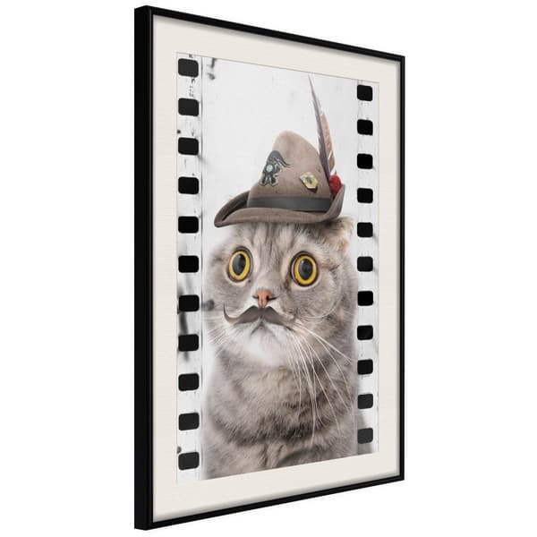 Inramad Poster / Tavla - Dressed Up Cat