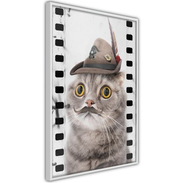 Inramad Poster / Tavla - Dressed Up Cat