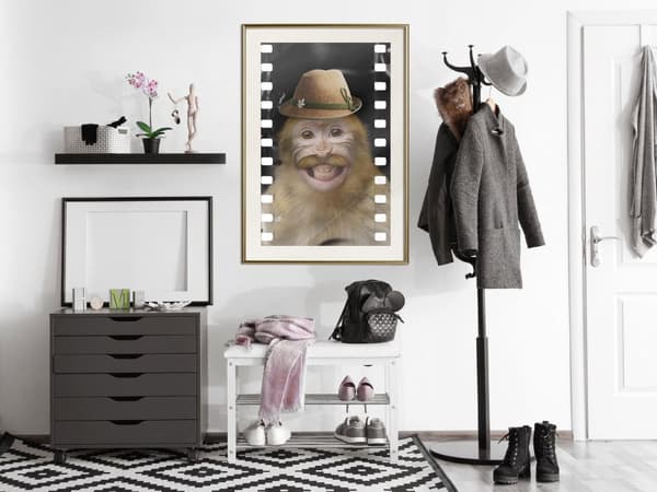 Inramad Poster / Tavla - Dressed Up Monkey