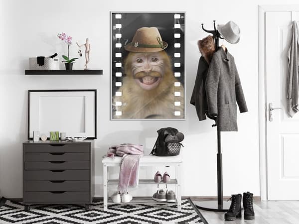 Inramad Poster / Tavla - Dressed Up Monkey
