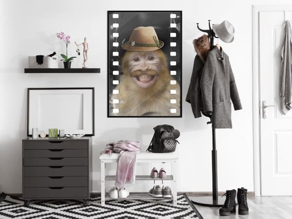 Inramad Poster / Tavla - Dressed Up Monkey