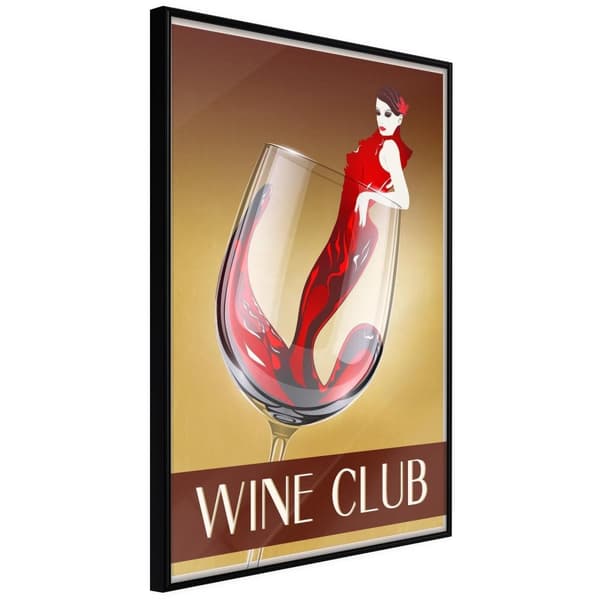 Inramad Poster / Tavla - Woman is Like a Wine