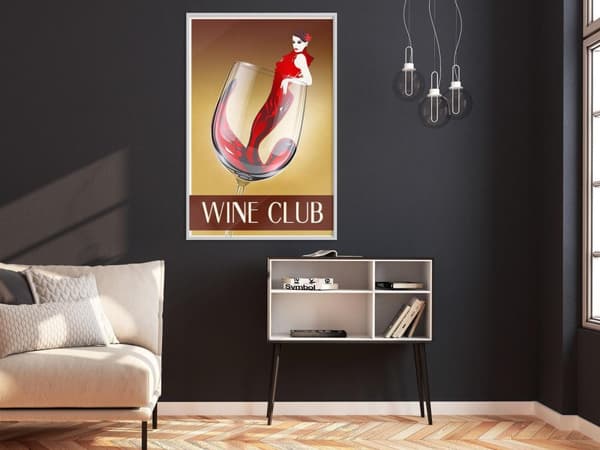 Inramad Poster / Tavla - Woman is Like a Wine