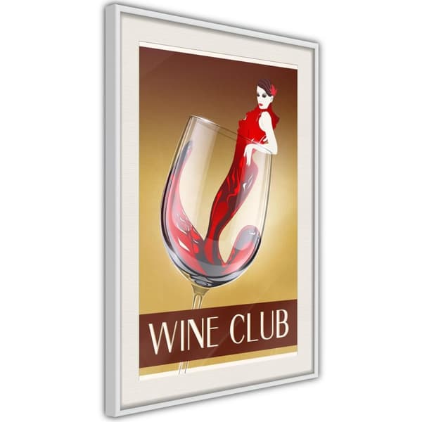 Inramad Poster / Tavla - Woman is Like a Wine