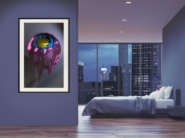 Inramad Poster / Tavla - Throng of Thoughts
