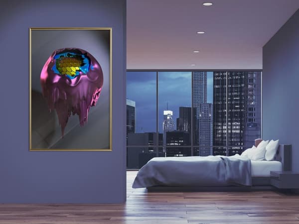 Inramad Poster / Tavla - Throng of Thoughts