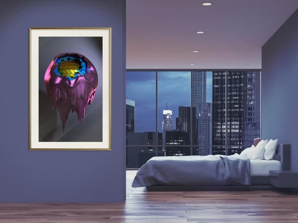 Inramad Poster / Tavla - Throng of Thoughts