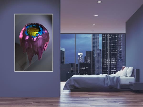 Inramad Poster / Tavla - Throng of Thoughts