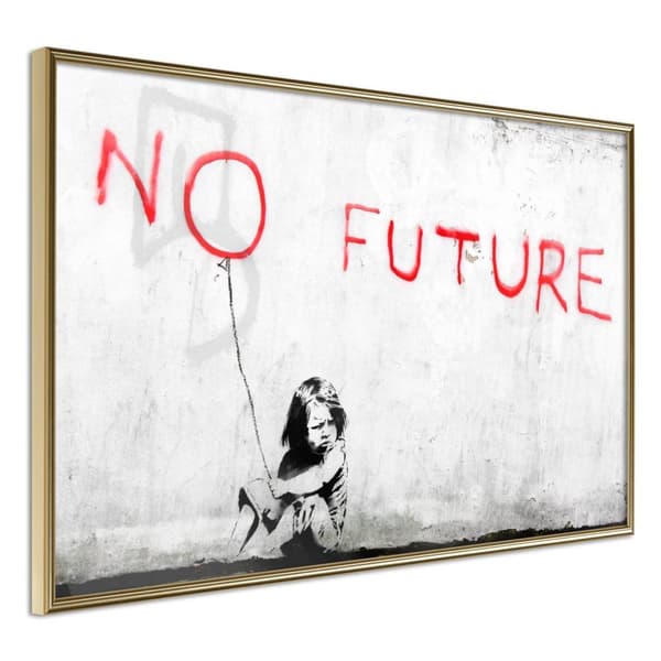 Inramad Poster / Tavla - Banksy: No Future
