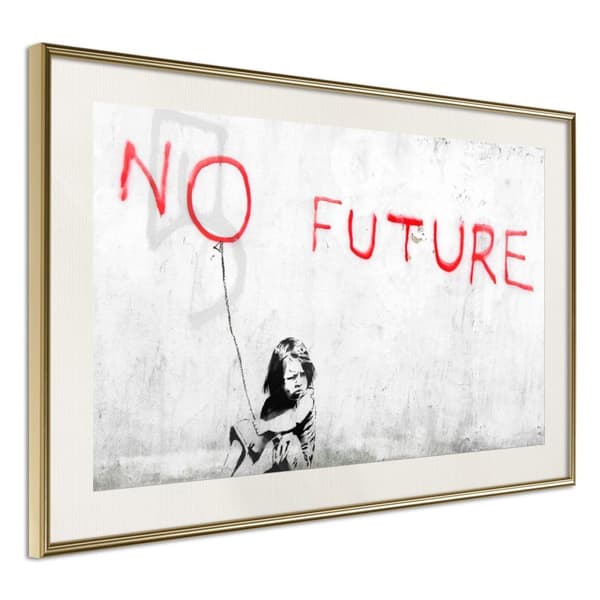 Inramad Poster / Tavla - Banksy: No Future