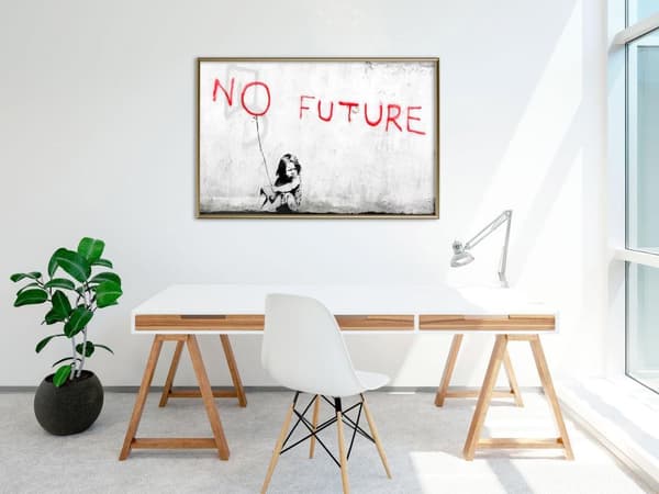 Inramad Poster / Tavla - Banksy: No Future