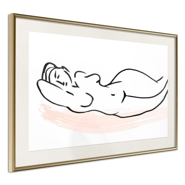 Inramad Poster / Tavla - Baroque Shapes