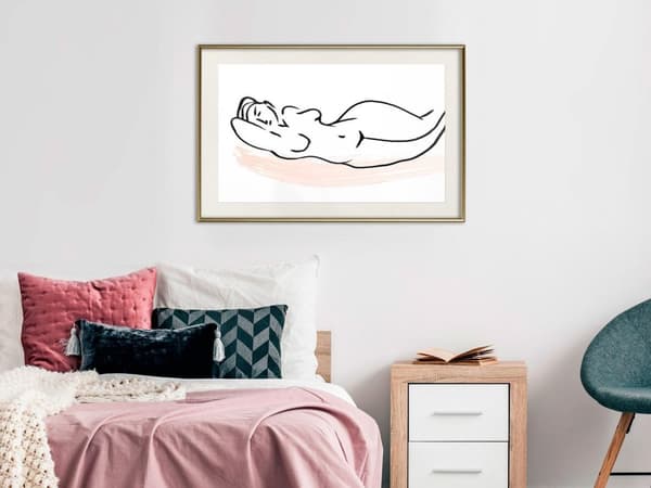 Inramad Poster / Tavla - Baroque Shapes