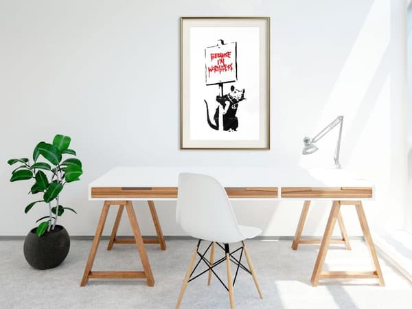 Inramad Poster / Tavla - Banksy: Because I’m Worthless