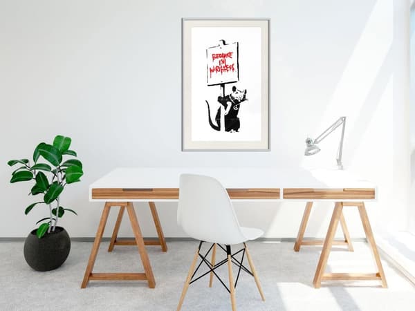 Inramad Poster / Tavla - Banksy: Because I’m Worthless