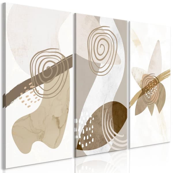 Canvas Tavla - Beige Trio (3 delar)