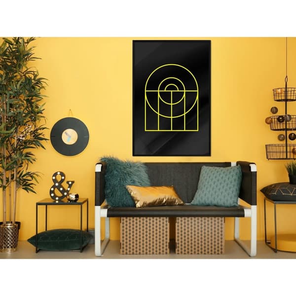 Inramad Poster / Tavla - Yellow Lines