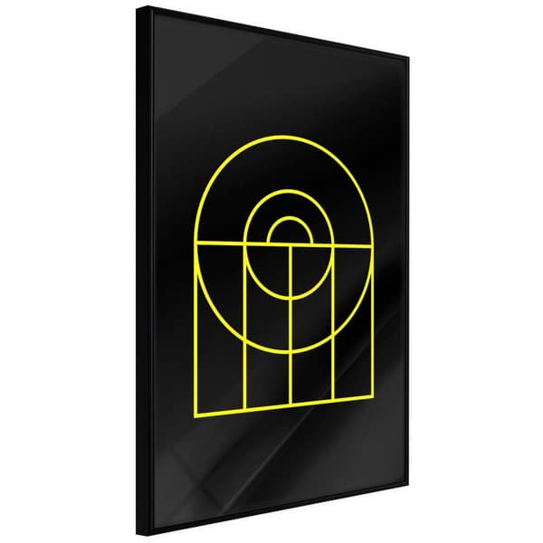 Inramad Poster / Tavla - Yellow Lines