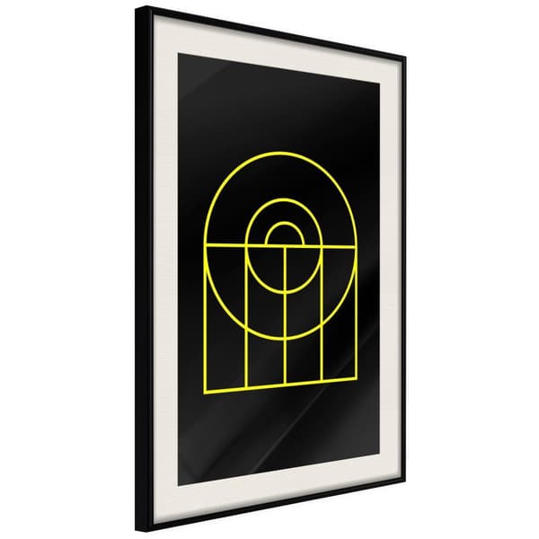 Inramad Poster / Tavla - Yellow Lines