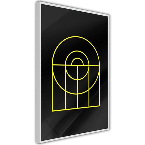 Inramad Poster / Tavla - Yellow Lines