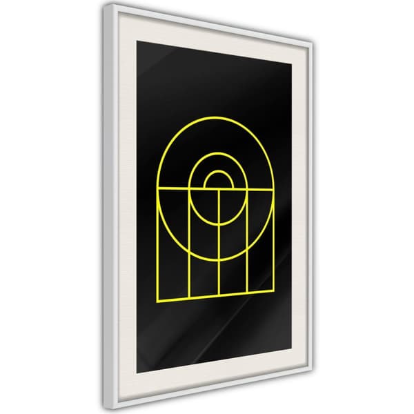 Inramad Poster / Tavla - Yellow Lines