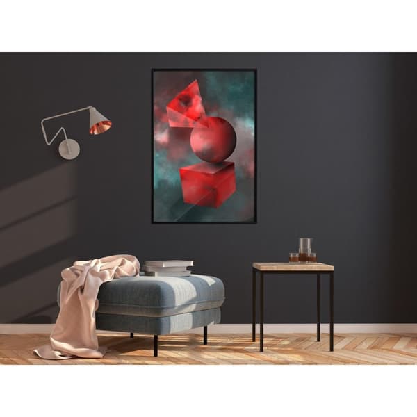 Inramad Poster / Tavla - Red Solid Figures