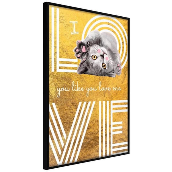 Inramad Poster / Tavla - Cat Love