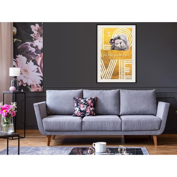 Inramad Poster / Tavla - Cat Love