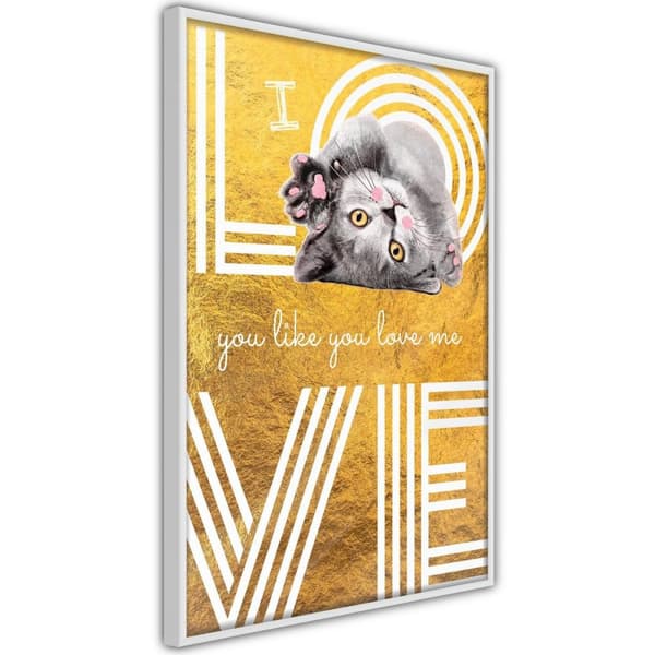 Inramad Poster / Tavla - Cat Love