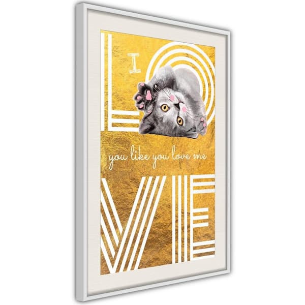 Inramad Poster / Tavla - Cat Love