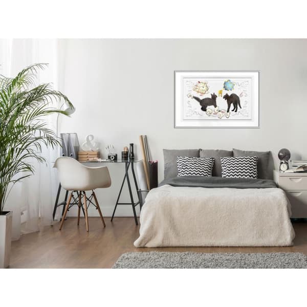 Inramad Poster / Tavla - Cat Fight