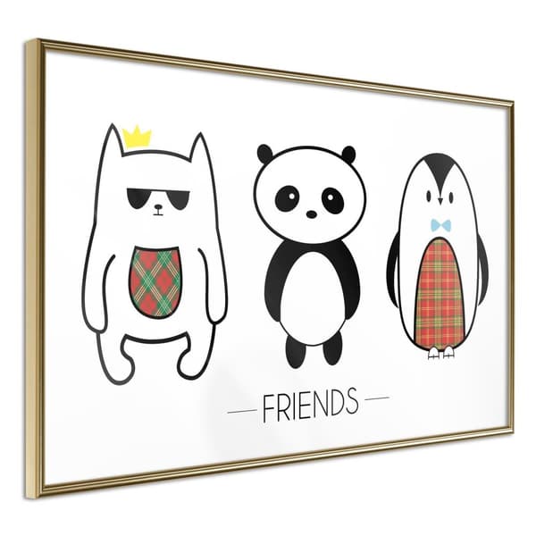Inramad Poster / Tavla - Buddies