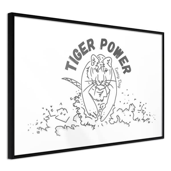 Inramad Poster / Tavla - Inner Tiger