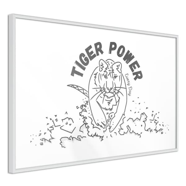 Inramad Poster / Tavla - Inner Tiger