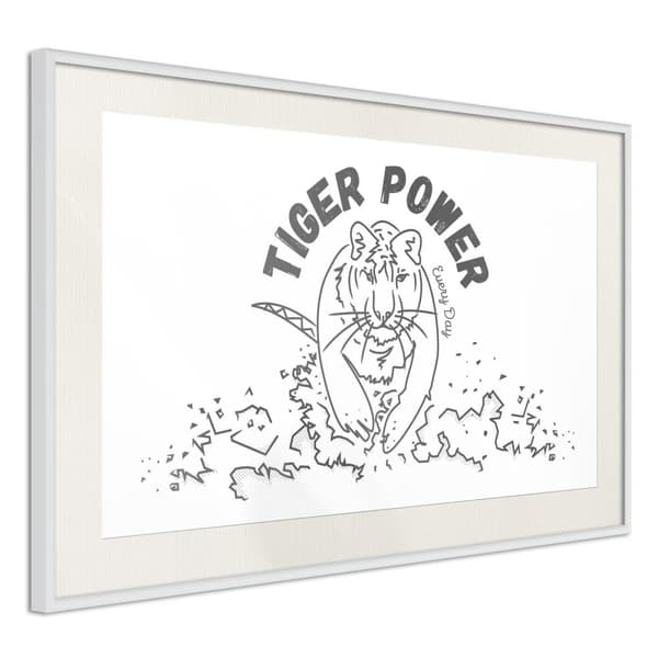 Inramad Poster / Tavla - Inner Tiger