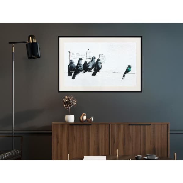 Inramad Poster / Tavla - Banksy: Pigeons