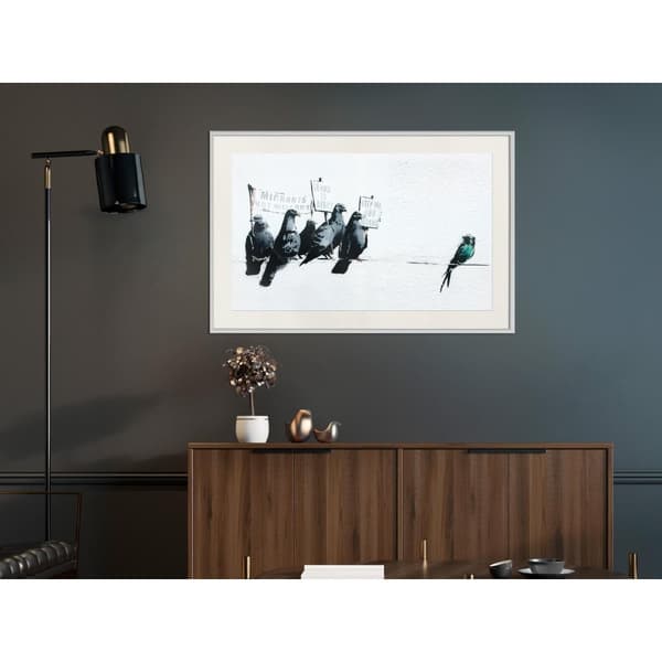 Inramad Poster / Tavla - Banksy: Pigeons