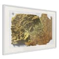 Miniatyrbild 1 av 9: Inramad Poster / Tavla - Raised Relief Map: Vienna